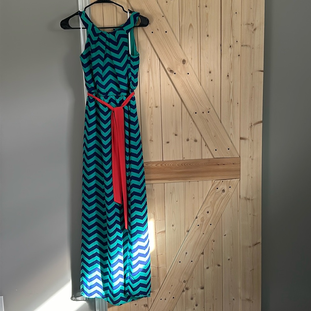 Maxi chevron dress.